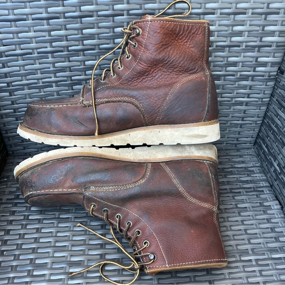 Carhartt Men's Brown Leather  Steel Toe Safety Work Boots Size 12 M Distressed - Picture 8 of 17